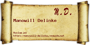 Manowill Delinke névjegykártya